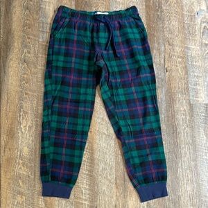 Green and Blue Plaid Pajama Pants